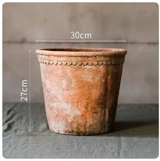 Vaso Piante Doppio Uso Esterno Interno Diverse Dimensioni Ceramica Rossa-INTERIOR DREAM DESIGN