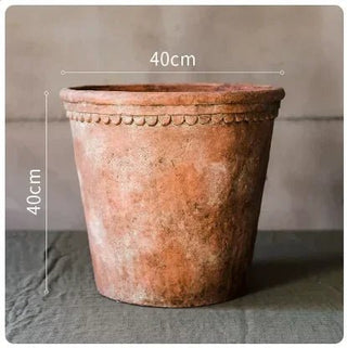 Vaso Piante Doppio Uso Esterno Interno Diverse Dimensioni Ceramica Rossa-INTERIOR DREAM DESIGN