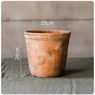 Vaso Piante Doppio Uso Esterno Interno Diverse Dimensioni Ceramica Rossa-INTERIOR DREAM DESIGN