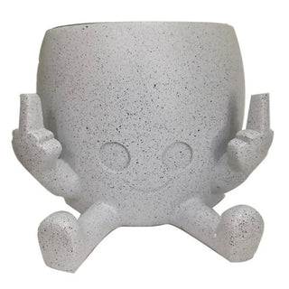 Vaso Simpatico Esterno Decorazione Casa Colore Bianco Fioriera Materiale Resina Resistente-INTERIOR DREAM DESIGN