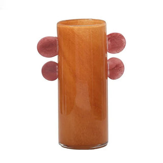 Vaso Vetro Elegante Alta Qualità Resistente Diversi Colori Verde Arancione Arredamento Decorazione Casa-INTERIOR DREAM DESIGN