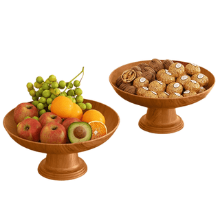 Vassoio Effetto Legno Cesto Frutta Cucina Set 1/2 Pezzi Arredamento Decorazione Casa-INTERIOR DREAM DESIGN