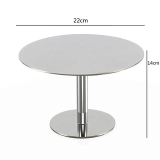 Vassoio Materiale Acciaio Argento Decorazione Moderna Arredo Casa Design Elegante-INTERIOR DREAM DESIGN