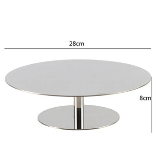 Vassoio Materiale Acciaio Argento Decorazione Moderna Arredo Casa Design Elegante-INTERIOR DREAM DESIGN