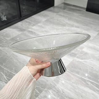 Vassoio Materiale Vetro Acciaio Vassoio Porta Oggetti Decorazione Moderno Casa Diversi Modelli-INTERIOR DREAM DESIGN