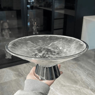 Vassoio Materiale Vetro Acciaio Vassoio Porta Oggetti Decorazione Moderno Casa Diversi Modelli-INTERIOR DREAM DESIGN
