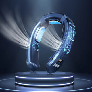 Ventilatore Portatile Esterno Inverno Estate Diverse Funzioni Colore Bianco Blu 9 Modalità Elettrodomestici-INTERIOR DREAM DESIGN