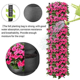 Vertical Hanging Garden Grow bag Planter Flower Pots Layout Waterproof Wall Mount Hanging Flower Pot Bag Indoor Outdoor Use - INTERIOR DREAM DESIGN