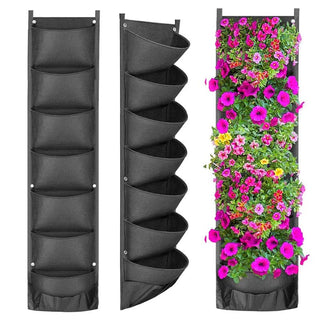 Vertical Hanging Garden Grow bag Planter Flower Pots Layout Waterproof Wall Mount Hanging Flower Pot Bag Indoor Outdoor Use - INTERIOR DREAM DESIGN