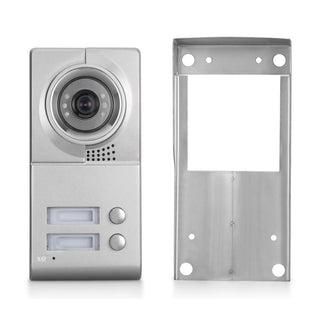 Video Citofono Impermeabile Grigio Nero Doppio Display ABS Resistente Esterno-INTERIOR DREAM DESIGN